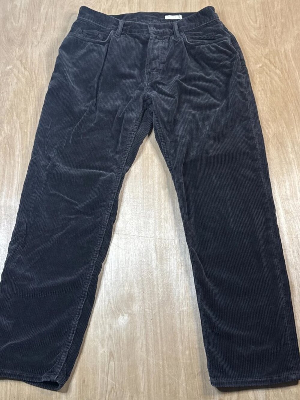 All Saints Dean Mens Black Corduroy Button Fly Pants Size 30x29